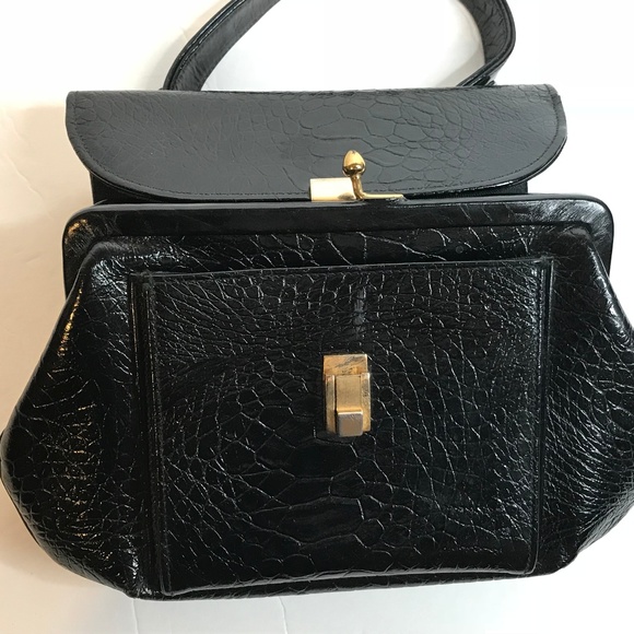 By Triangle New York Bags By Triangle New York Vintage Black Leather Purse Poshmark
